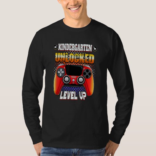 T-shirt Video Gamer Back To School   Kindergarten Unlocked (Devant)