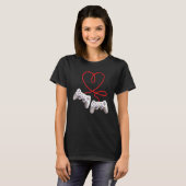 T-shirt Video Gamer Heart Controller Valentine's Day  Kids (Devant entier)
