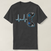 T-shirt Video Gamer Heartbeat Video Game Controller Kids B (Design devant)
