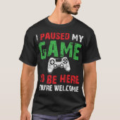 T-shirt Vidéo Gamer Humour Plaisanterie J'ai suspendu mon (Devant)