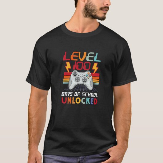 T-shirt Video Gamer Student 100th Day Teacher 100 Days of (Devant)
