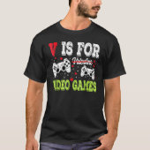 T-shirt Video Gamer Valentines Day With Controllers Heart (Devant)