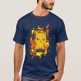 T-shirt Video Gaming Cat Gift for a Video Games Player vin