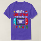 T-shirt Vidéo Joyeux Noël Joyeux Noël Oui C'est Mon 19ème  (Design devant)