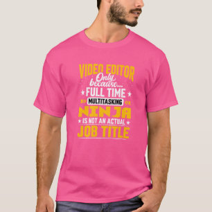 T-shirt Vidéographe Éditeur vidéo Titre du travail