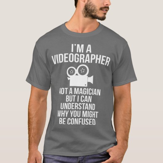 T-shirt Vidéographe Magicien Vidéographie cinéaste Cadeau (Devant)