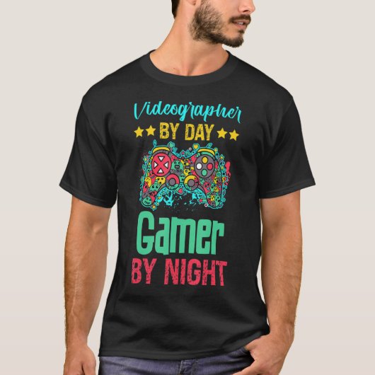 T-shirt Videographer Gaming      (Devant)