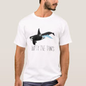 T-shirt Vider Les Chars Dolphin Libre Orca Tueur Whale (Devant)