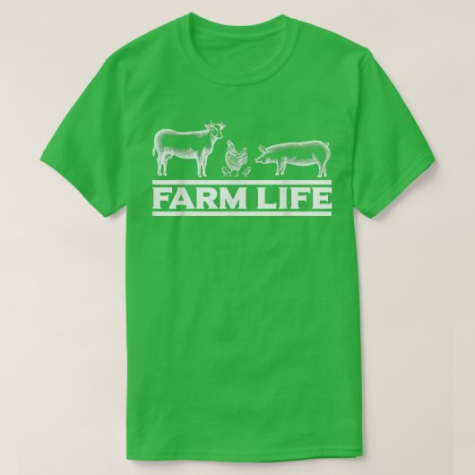 T-shirt Vie Agricole Avec Animaux Agriculteurs (Design devant)