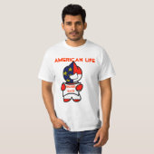 T-shirt vie américaine (Devant entier)