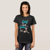 T-shirt Vie avec Husky (Devant entier)