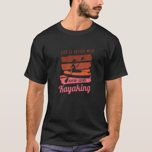 T-shirt Vie Avec Kayaking Canoe Whitewater Kayak (Devant)