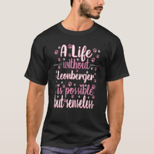 T-shirt Vie avec l'amour chien meilleur ami chien race Leo