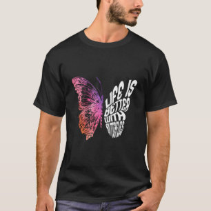 T-shirt Vie avec papillons Nature Insectes sauvages