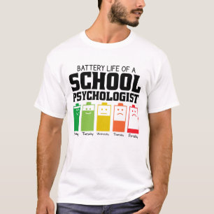 T-shirt Vie Batterie D'Un Psychologue Scolaire