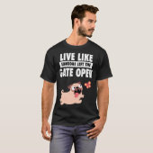 T-shirt Vie Comme Quelqu'Un A Quitté La Porte Carlin Ouver (Devant entier)