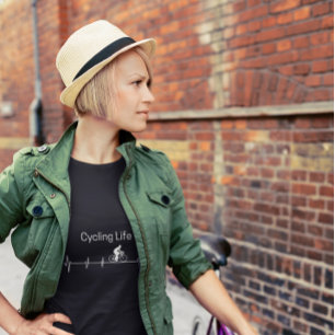 T-shirt Vie cyclable, Heartbeat personnalisable