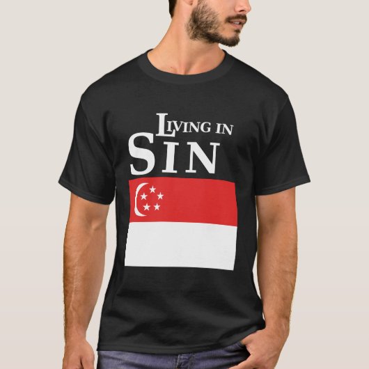 T-shirt Vie dans le PÉCHÉ - édition de Singapour (Devant)