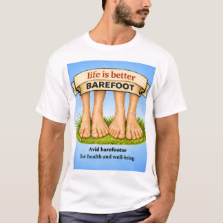 T-shirt vie de couple - la vie est mieux pieds nus