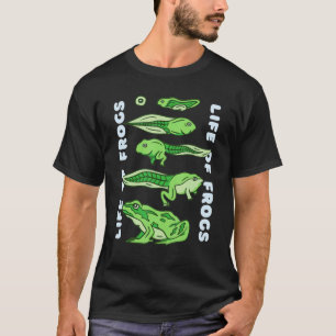 T-shirt Vie De Grenouilles Mignonne Évolution Cercle De Vi