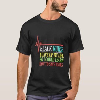 T-shirt Vie de infirmière noire Histoire afro-américaine