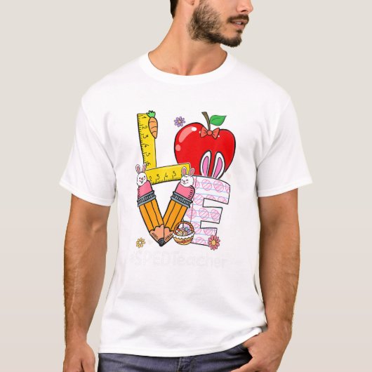 T-shirt Vie de l'enseignant amusant Fête de Pâques (Devant)