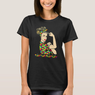 T-shirt Vie de maman autiste Filles fortes Fête des mères