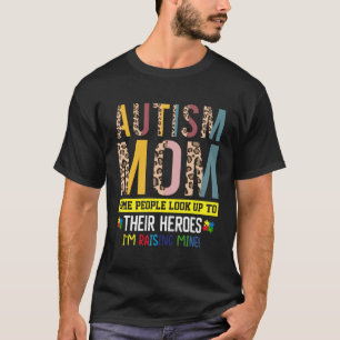 T-shirt Vie de maman autiste Sensibilisation au léopard Fê