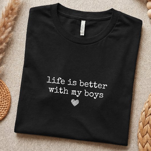 T-shirt Vie de maman de garçon simple et parent