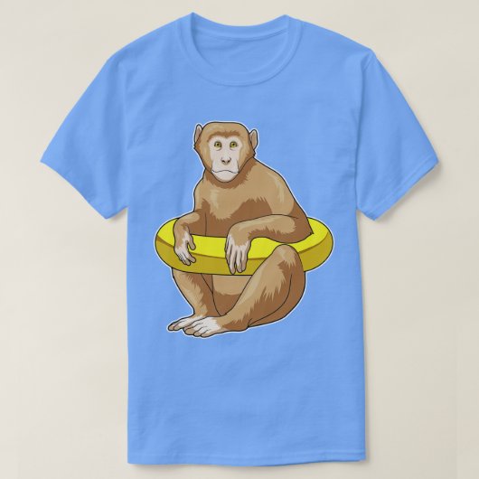 T-shirt Vie de natation de singe (Design devant)