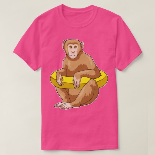 T-shirt Vie de natation de singe (Design devant)