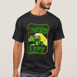 T-shirt Vie de routier vintage conducteur de camion rétro 