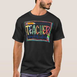 T-shirt Vie d'enseignant avec Crayon Enfants Caféine Homme