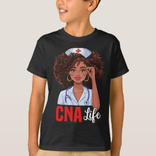 T-shirt Vie d'infirmière Cna Soins Infirmiers Afro-América