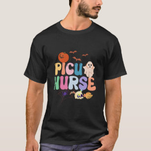 T-shirt Vie d'infirmière Spooky PICU Fantôme de costume d'