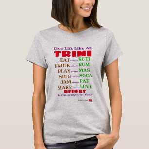 T-shirt Vie drôle comme ah Trini Typographie