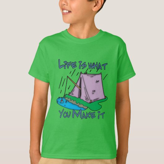 T-shirt Vie du camping (Devant)