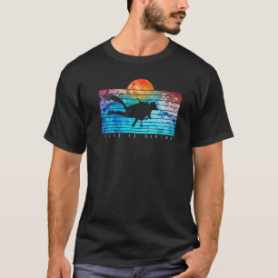 T-shirt Vie Est Plongée Plongée Plongée Plongée Snorkeling