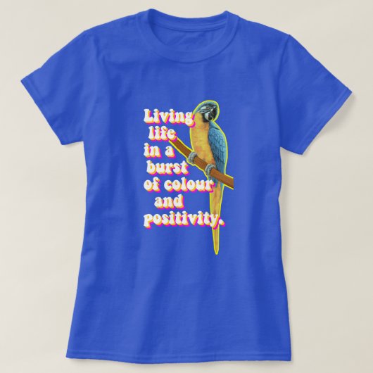 T-shirt Vie - Low Poly Macaw (Design devant)