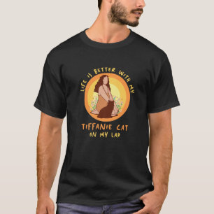 T-shirt Vie Mieux Chat Lap Père Mère Tiffanie Maman Chat