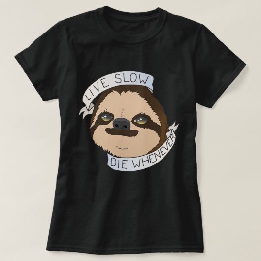 T-shirt Vie Motto Sloth (Design devant)