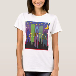 T-shirt Vie nocturne d'horizon de Houston