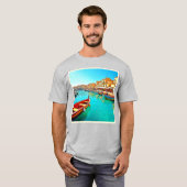 T-shirt Vie portuaire méditerranéenne dynamique (Devant entier)
