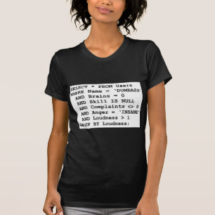 T-shirt Vie réelle SQL