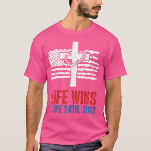 T-shirt Vie remporte le 24 juin 2022 Drapeau américain Jes