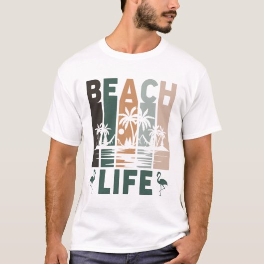 T-shirt Vie sur la plage (Devant)