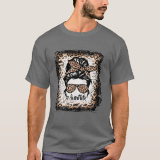 T-shirt Vie Tante Blanche, Vie Tante Amusante Léopard Mess