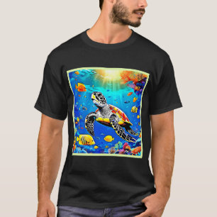 T-shirt Vie vibrante du récif de tortues