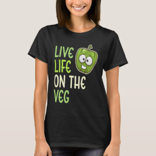 T-shirt Vie Vivante Sur Le Véguin Végétal Poivre Végétal L