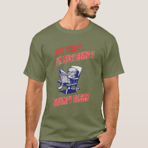 T-shirt Vieil homme grincheux occupé